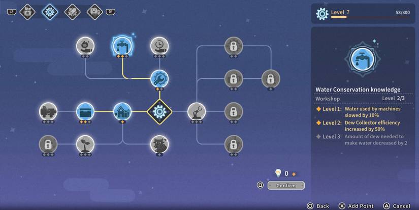 The Water Conservation skill in My Time at Sandrock