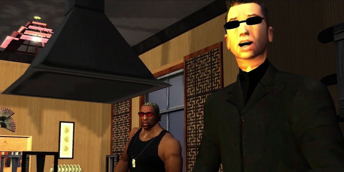 Woozie and CJ in Grand Theft Auto San Andreas