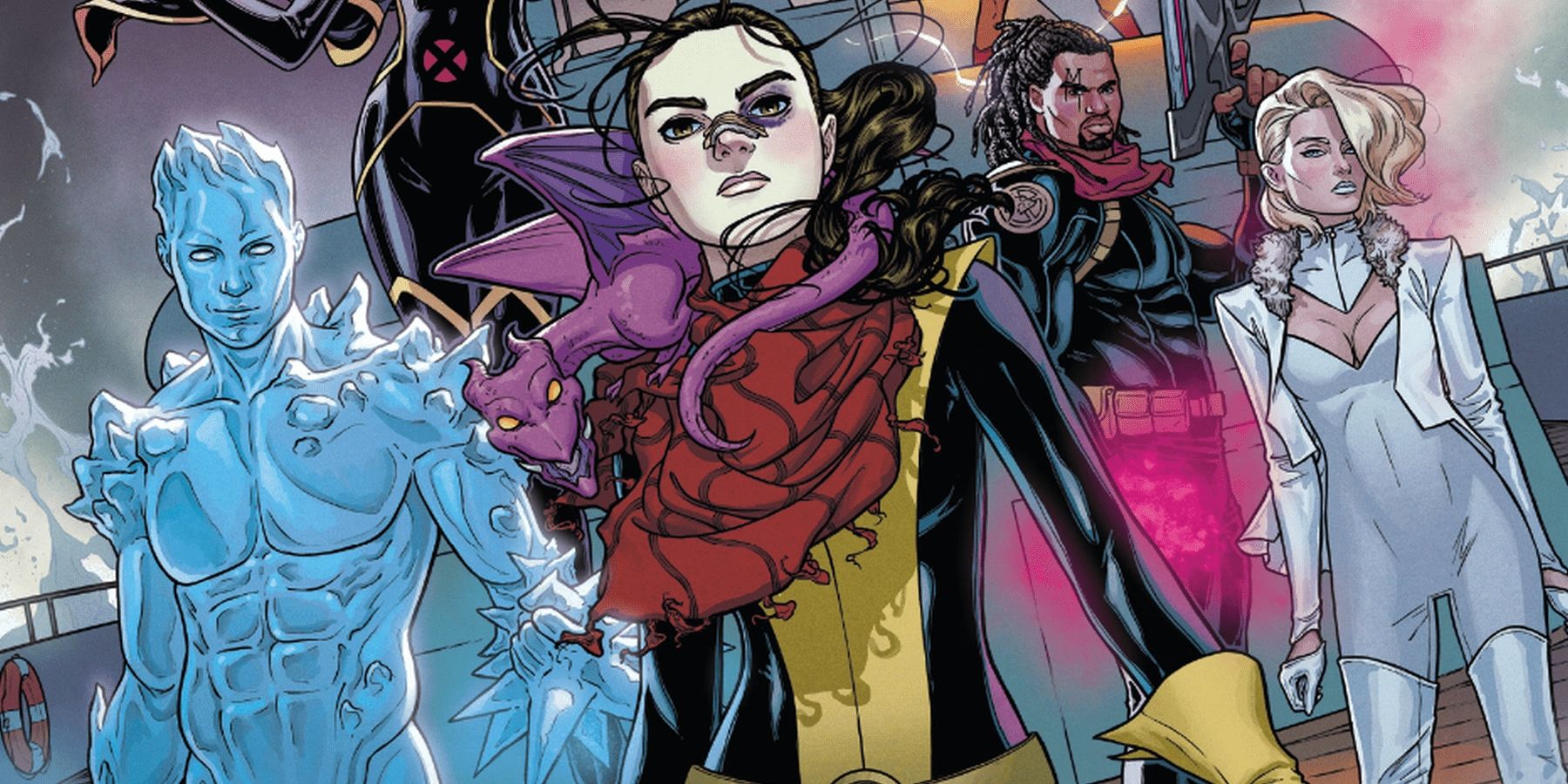 X-Men - Kitty Pryde with Ice Man, Storm, Emma Frost, and Bishop