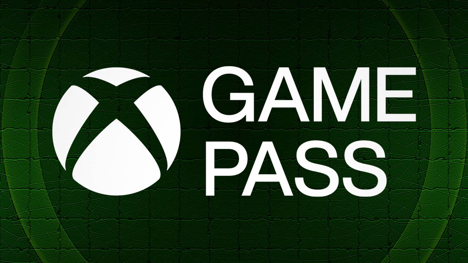 Xbox Game Pass abbreviated white logo on green tile textured background