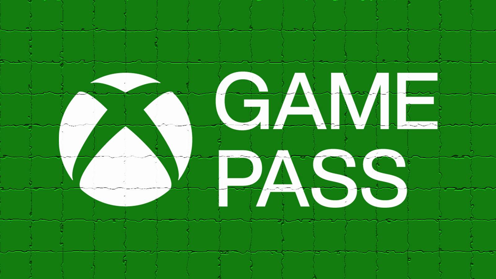 Xbox Game Pass abridged logo on green tiles textured background