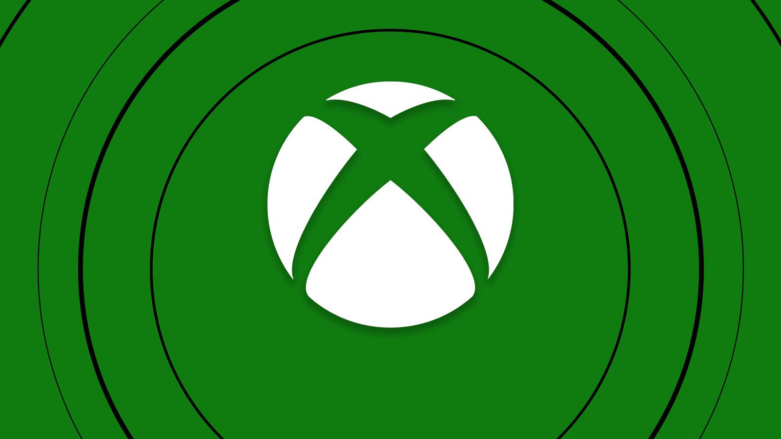 xbox logo on green background black rings