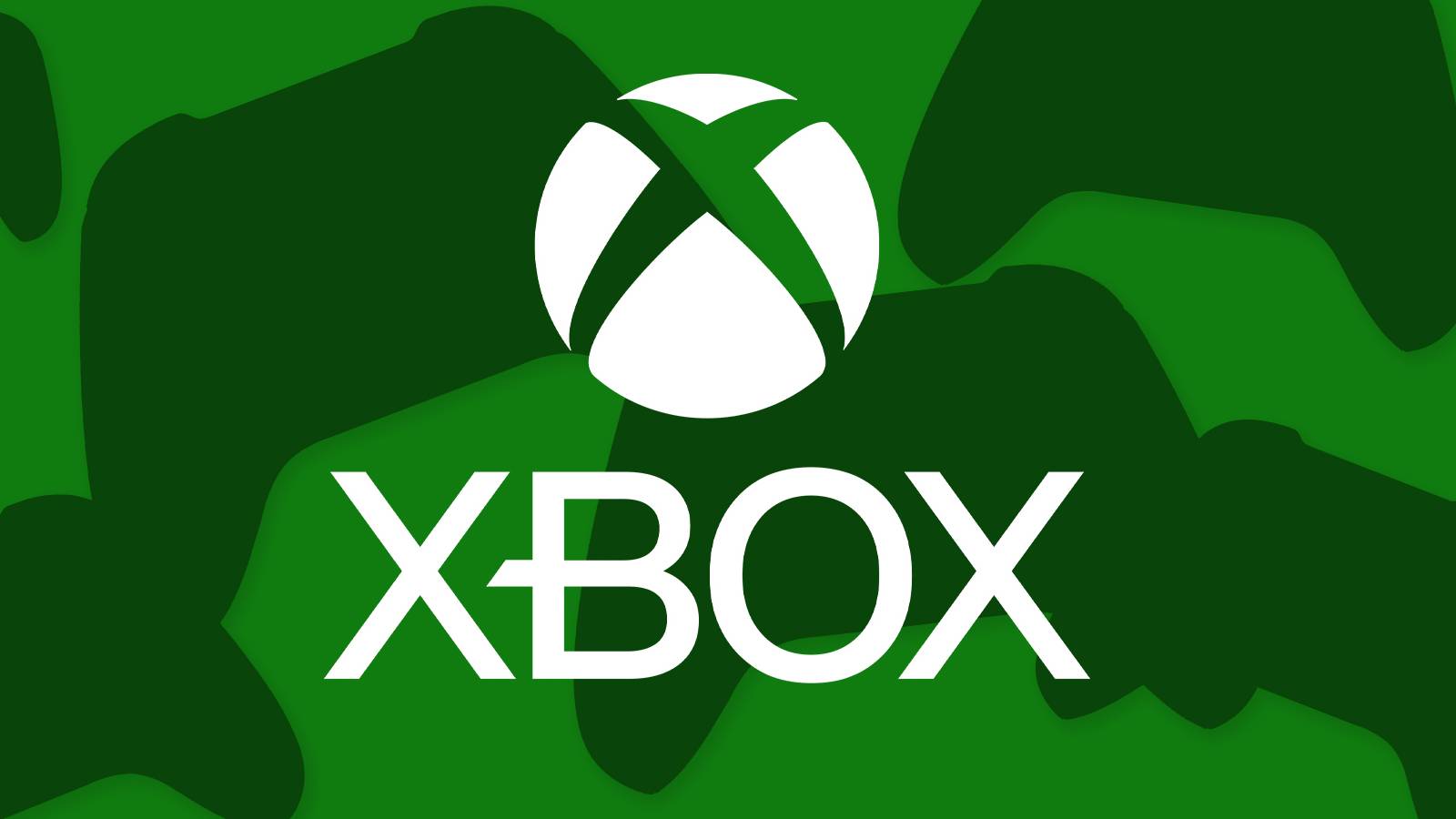 xbox logo over controller silhouette