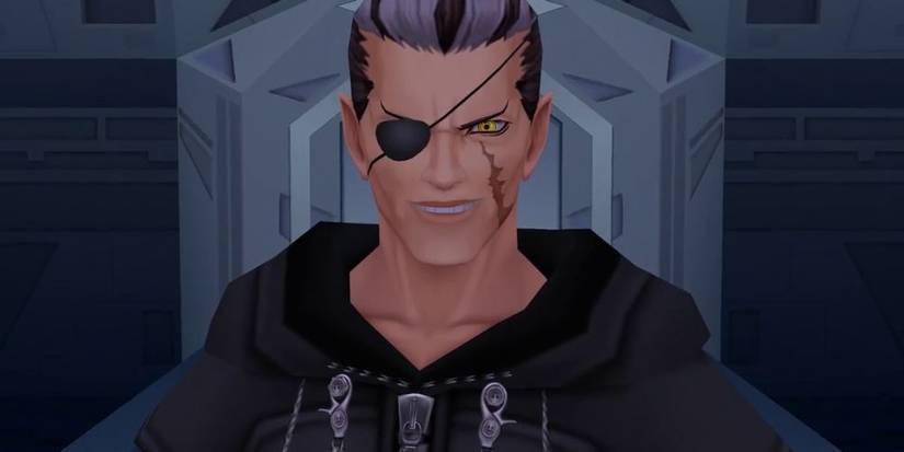 Xigbar about to face Sora in Kingdom Hearts 2