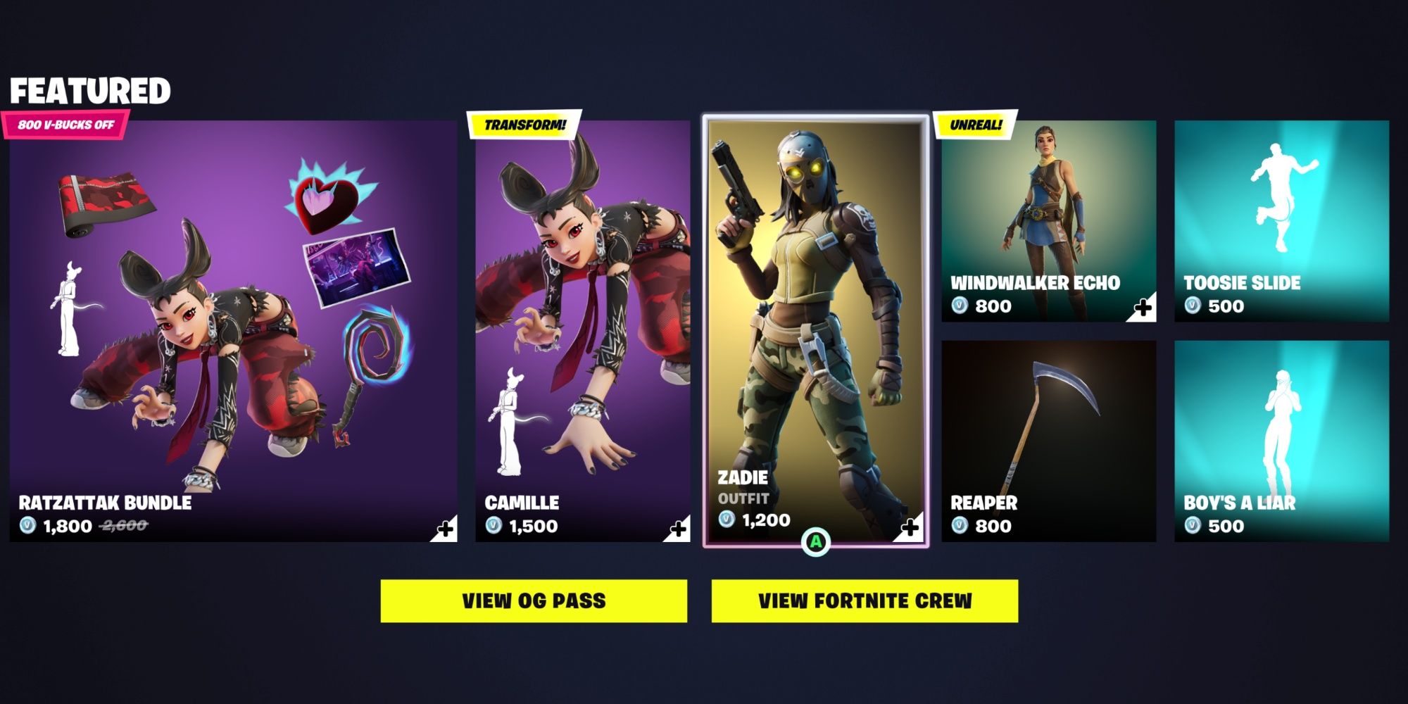 zadie skin in the item shop og