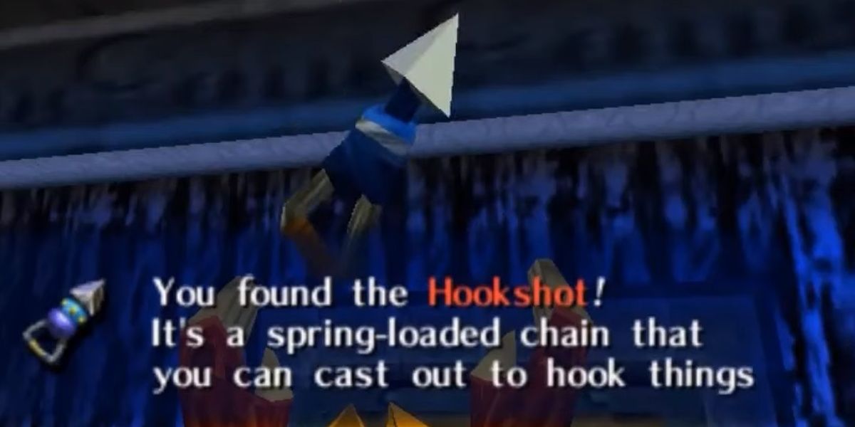 link getting the hookshot in ocarina of time