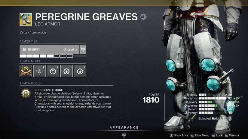 The Peregrine Greaves in Destiny 2