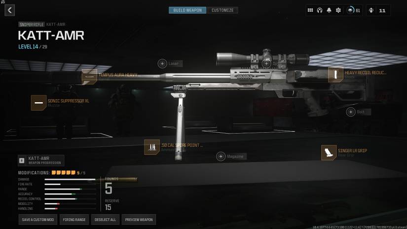 A long-range build for the KATT AMR in Warzone