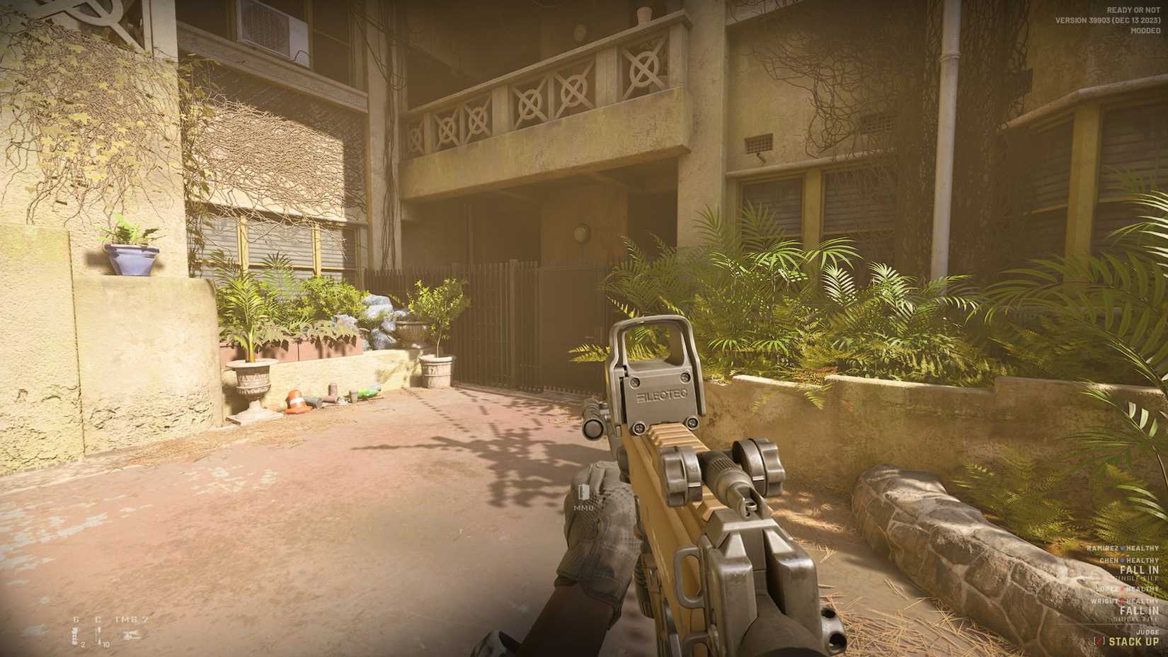 The fire escape in Ready or Not 23 Megabytes A Second