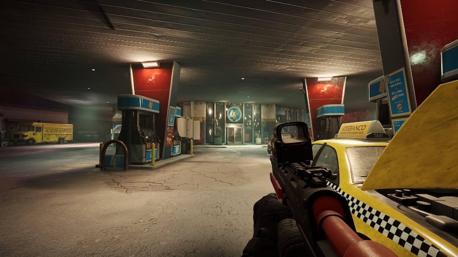 Assaultin a gas staion with non-lethal weapons in Ready or Not