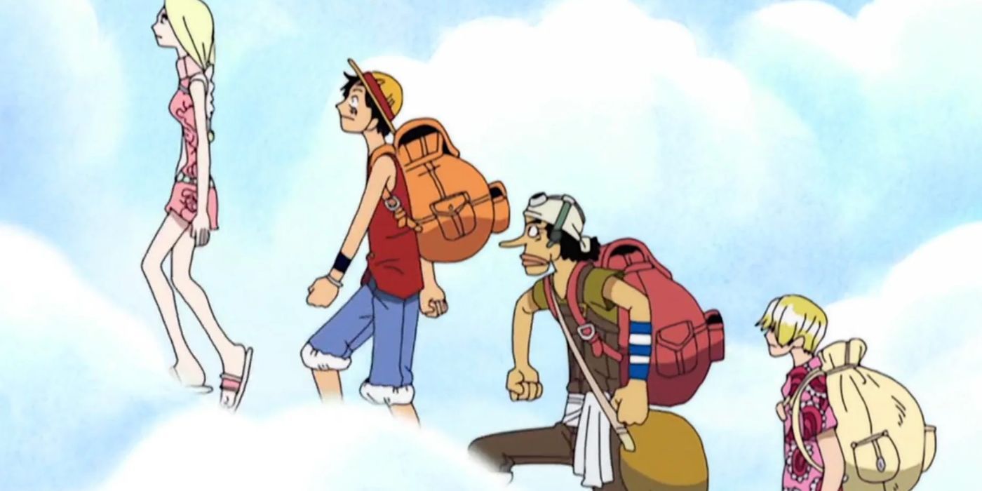 Luffy and Crew in Skypeia