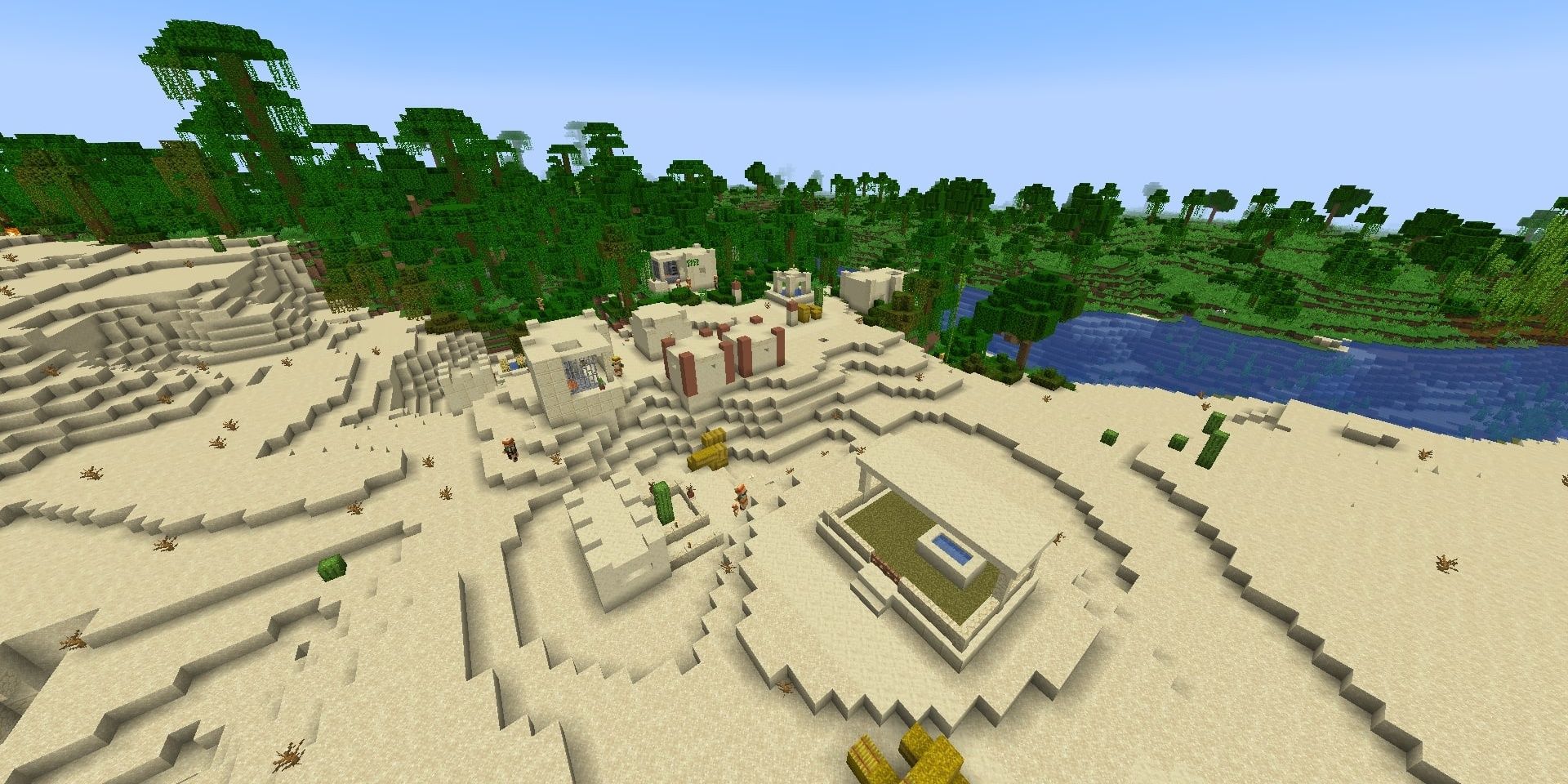 Desert village with well and blacksmith