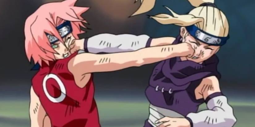 Sakura and Ino in Naruto