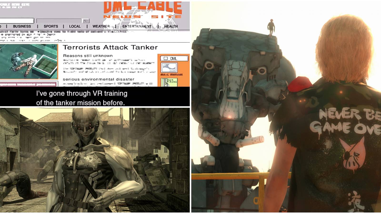 Popular Metal Gear Fan Theories- VR Simulation MGS4 Raiden Never Be Game Over