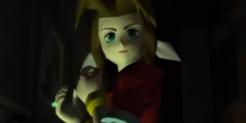 aerith looking towards the camera in final fantasy 7