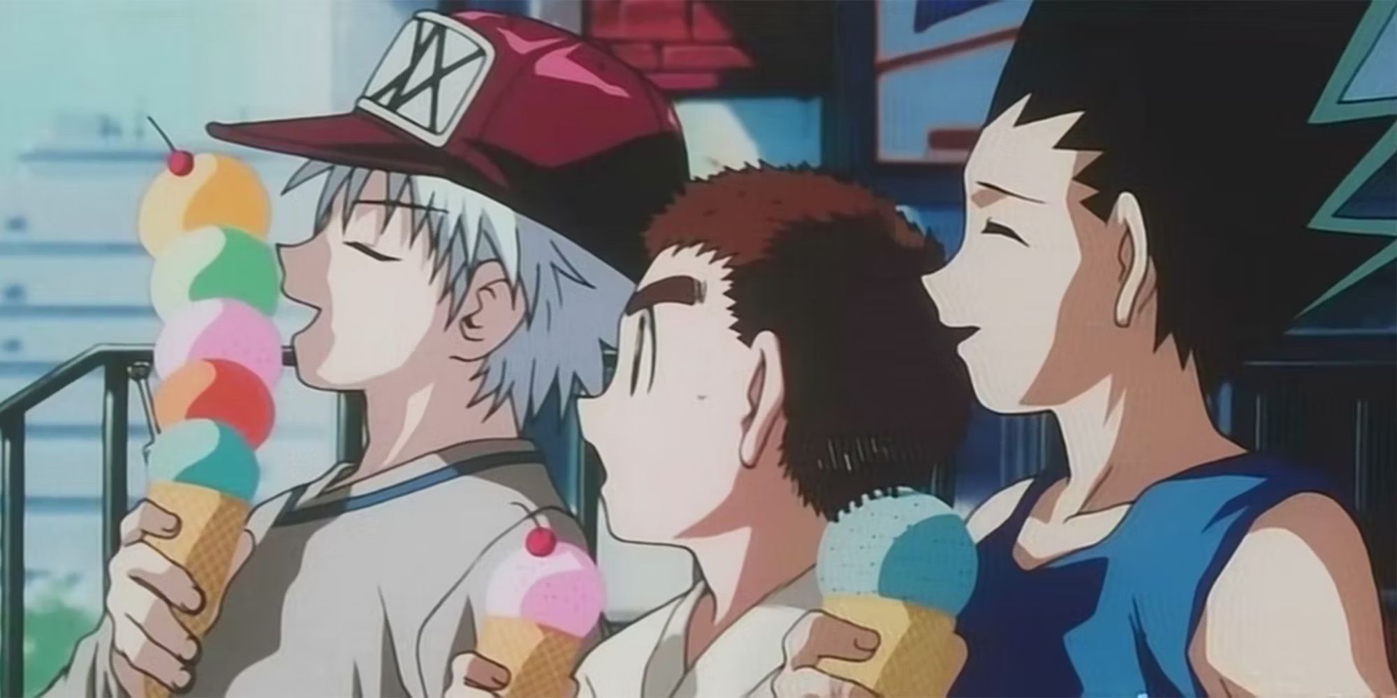 A scene featuring characters in Hunter X Hunter (90s)