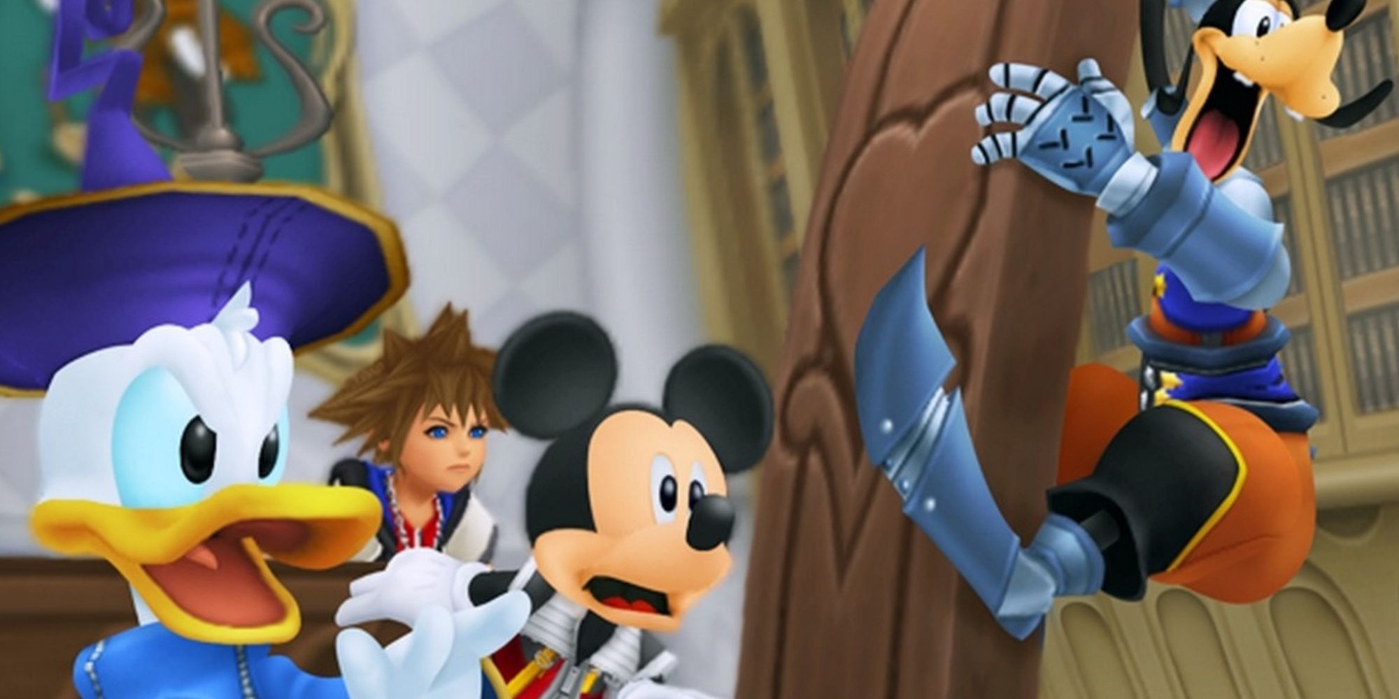 A scene featuring characters in Kingdom Hearts Recoded