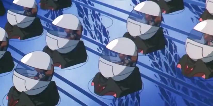 A scene featuring characters in VR chambers in Case Closed The Phantom Of Baker Street