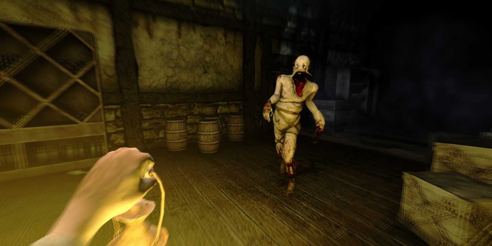 A Still from the Game Amnesia_ The Dark Descent following the main character