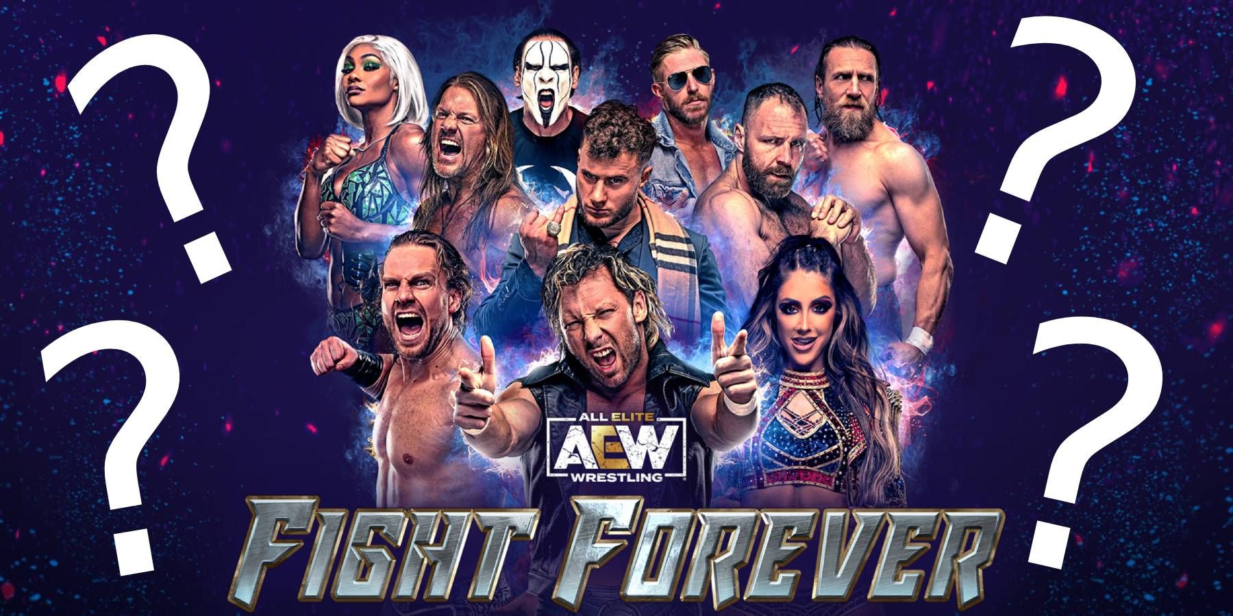 AEW: Fight Forever title art with question marks