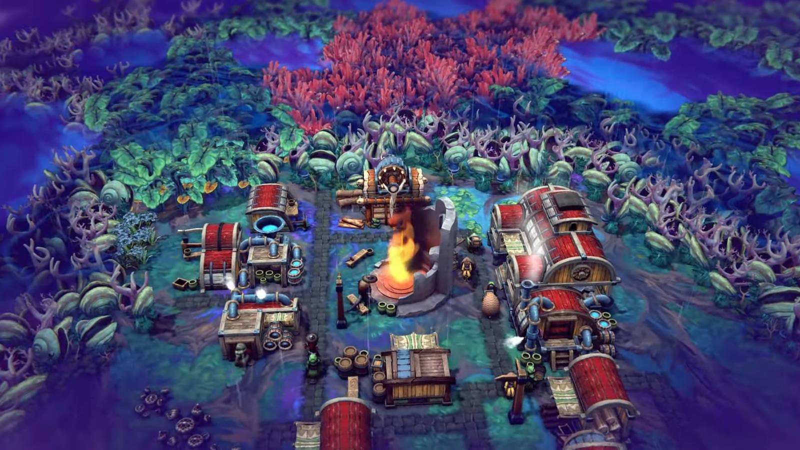 The Coral Forest biome in Against the Storm