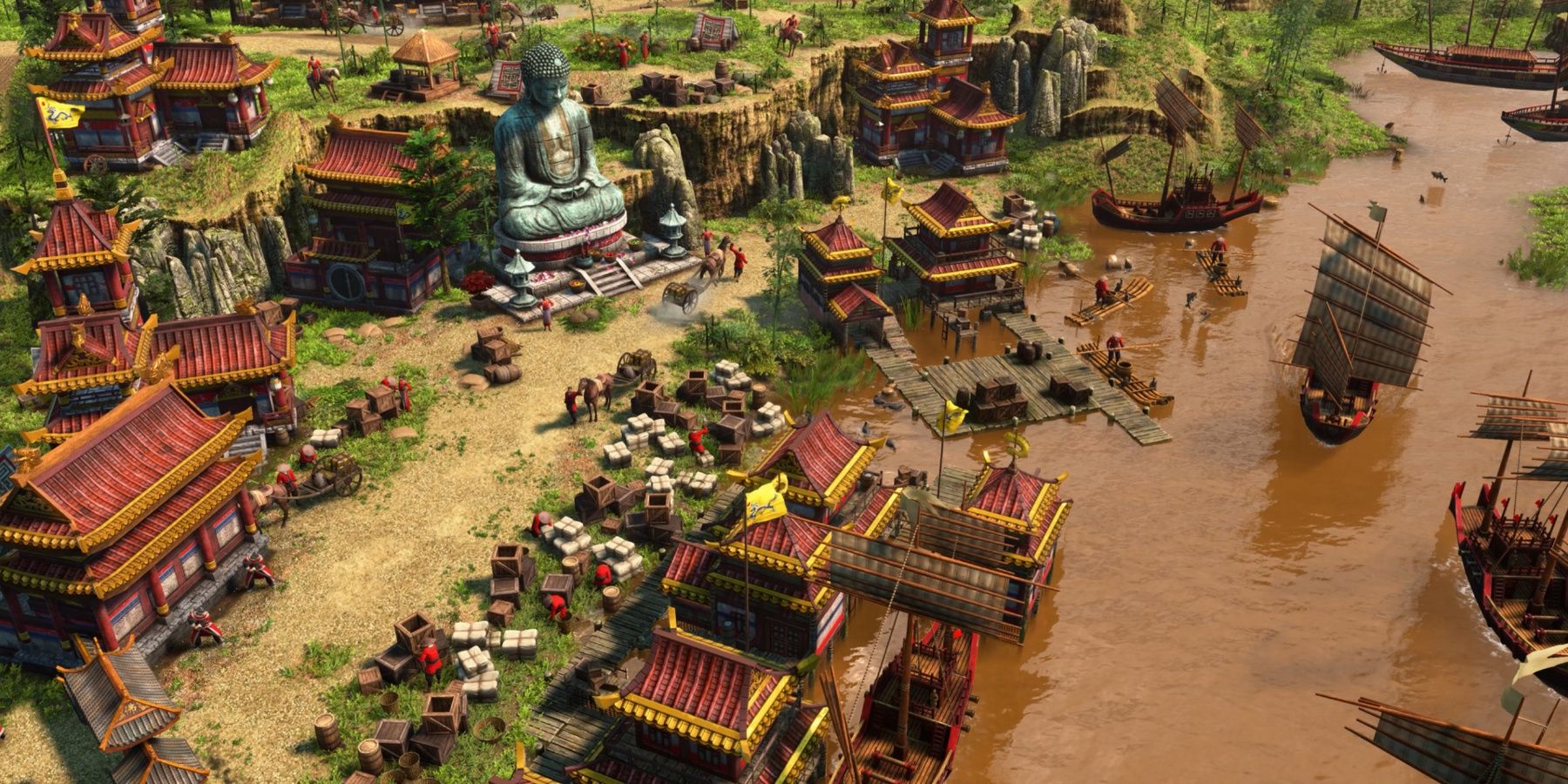 Uma cidade do Age of Empires 3