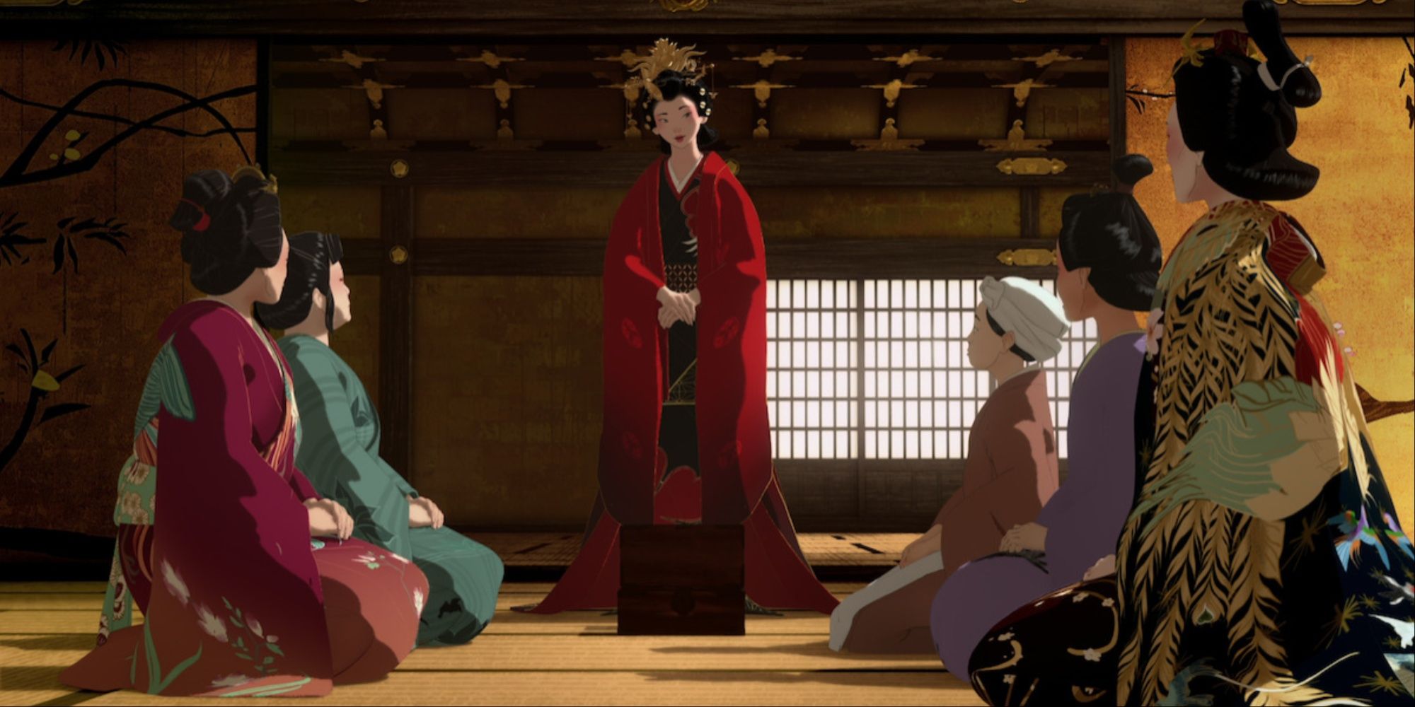 akemi with madame kaji and the girls in her private room in blue eye samurai