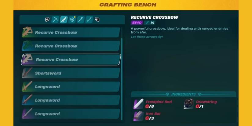 Recurve Crossbows in Lego Fortnite