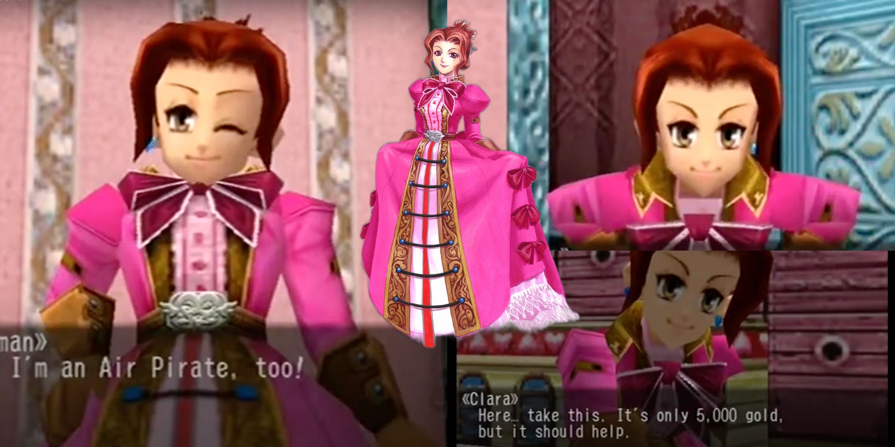 screenshots of Clara from skies of Arcadia 