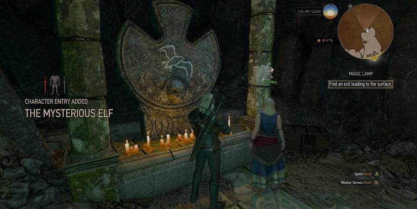 An elven shrine in The Witcher 3: Wild Hunt