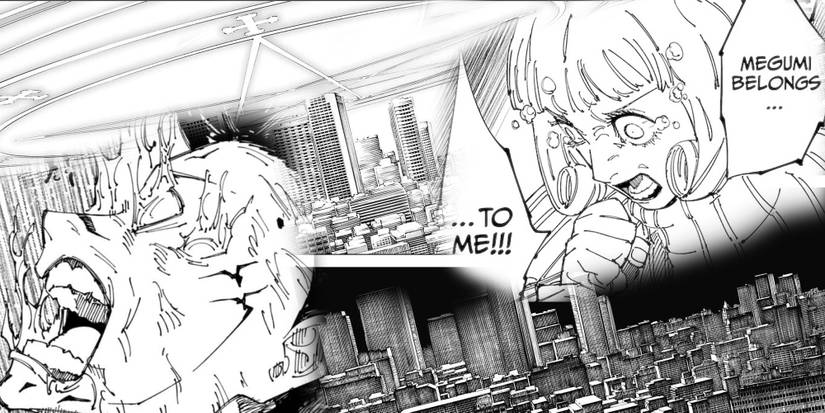 Angel Hana Kurusu shouting Megumi belongs to me to Sukuna meme Jacob's Ladder