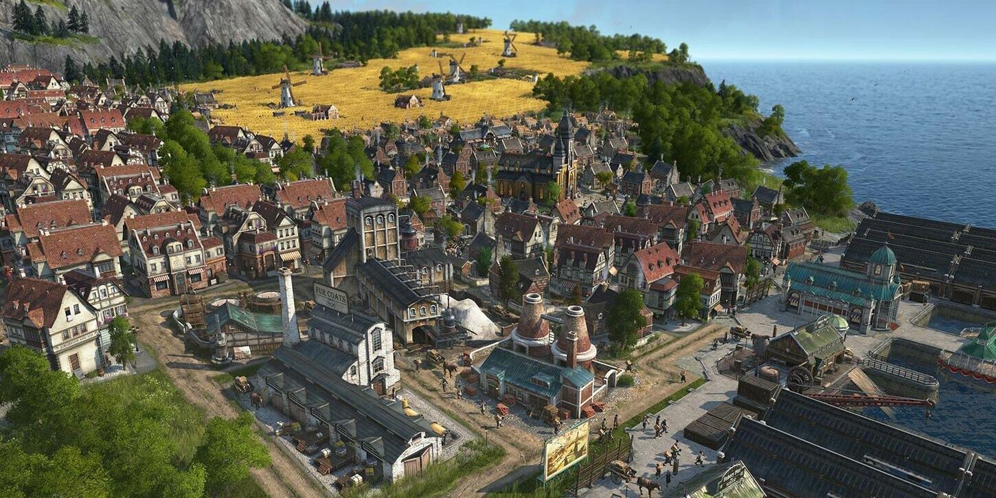 Layout of a town in Anno 1800 