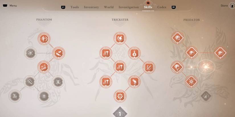 The Skill Tree in AC Mirage