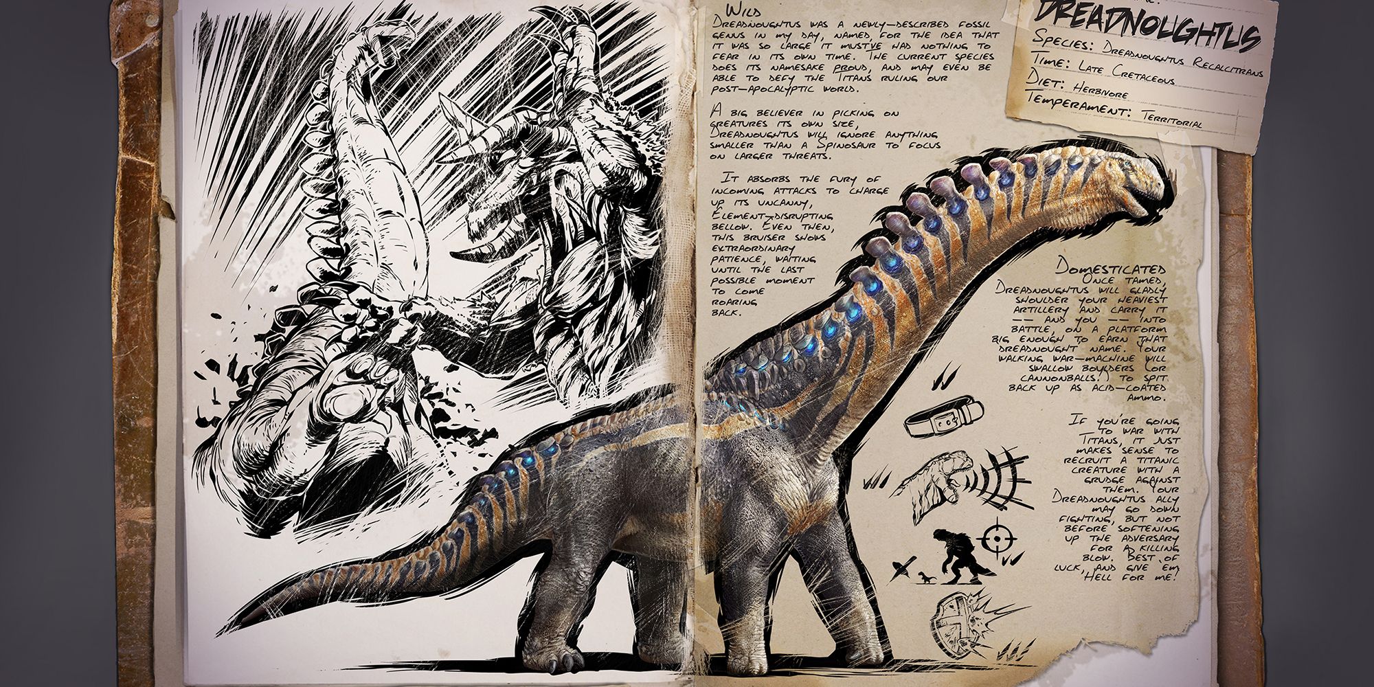 ARK Survival Ascended Dreadnoughtus Dossier