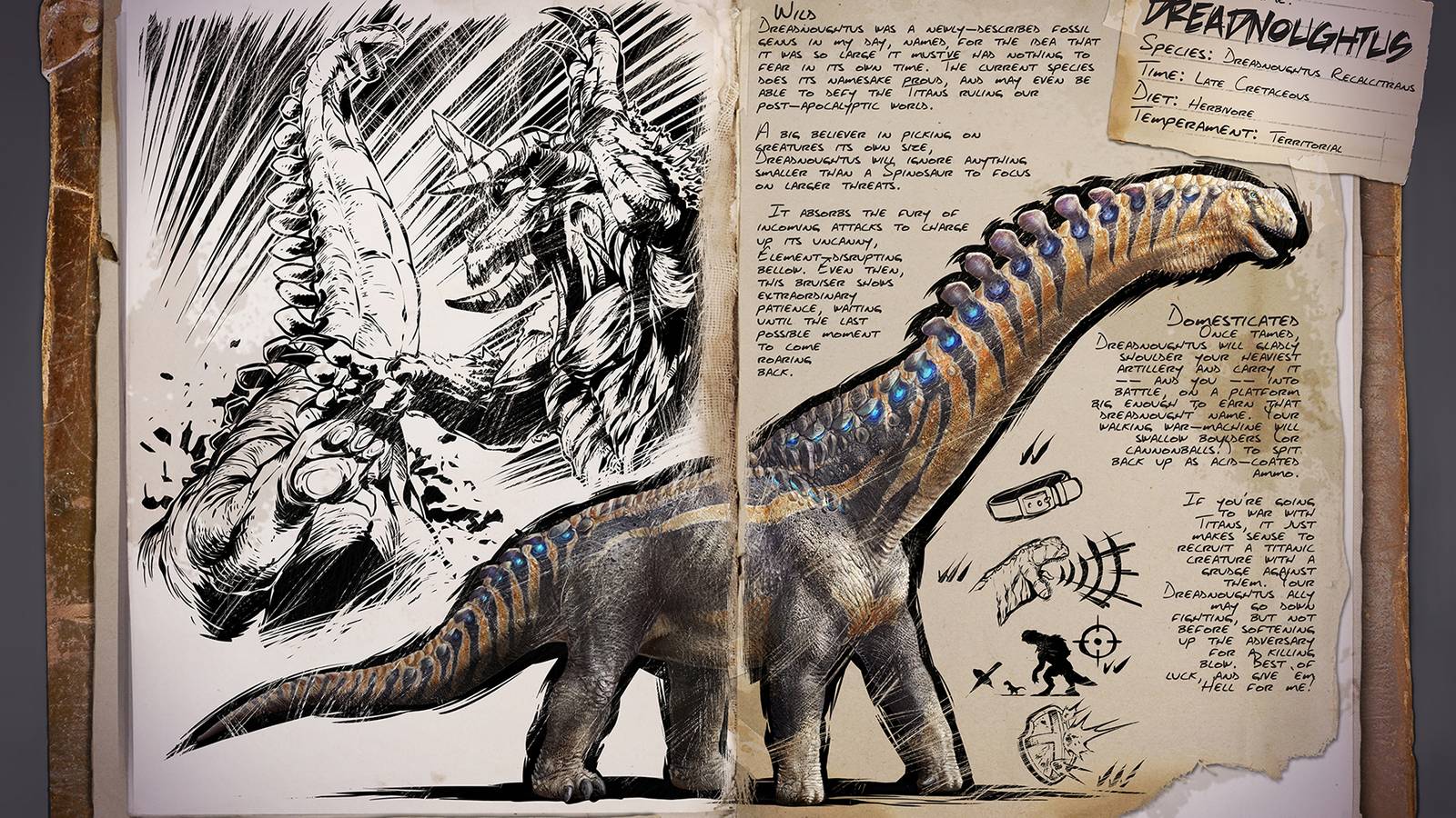 ARK Survival Ascended Dreadnoughtus Dossier