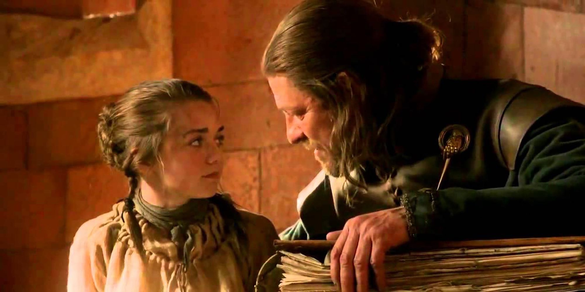Arya Stark With Her Father