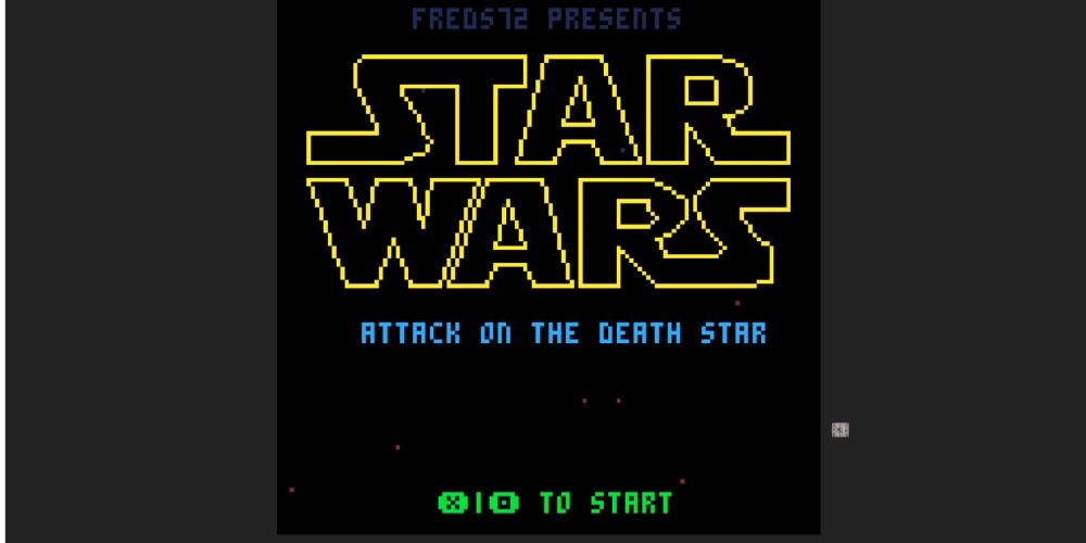 The title screen for Attack On The Death Star