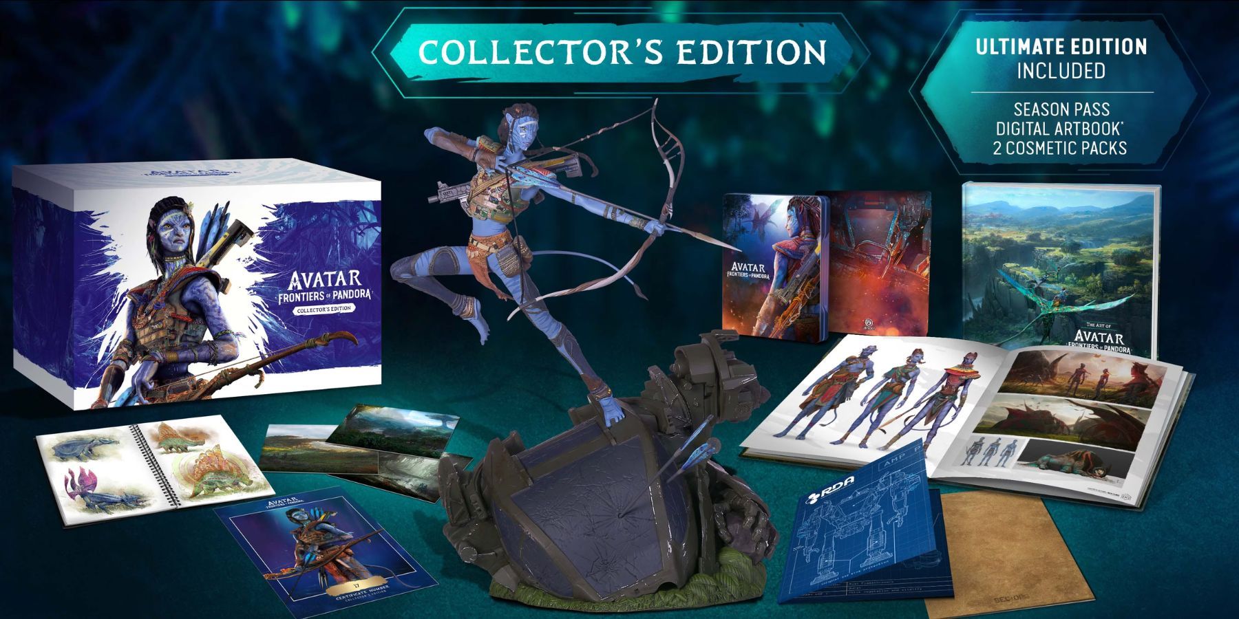 Conteúdo da Edição de Colecionador para Avatar Frontiers of Pandora.
