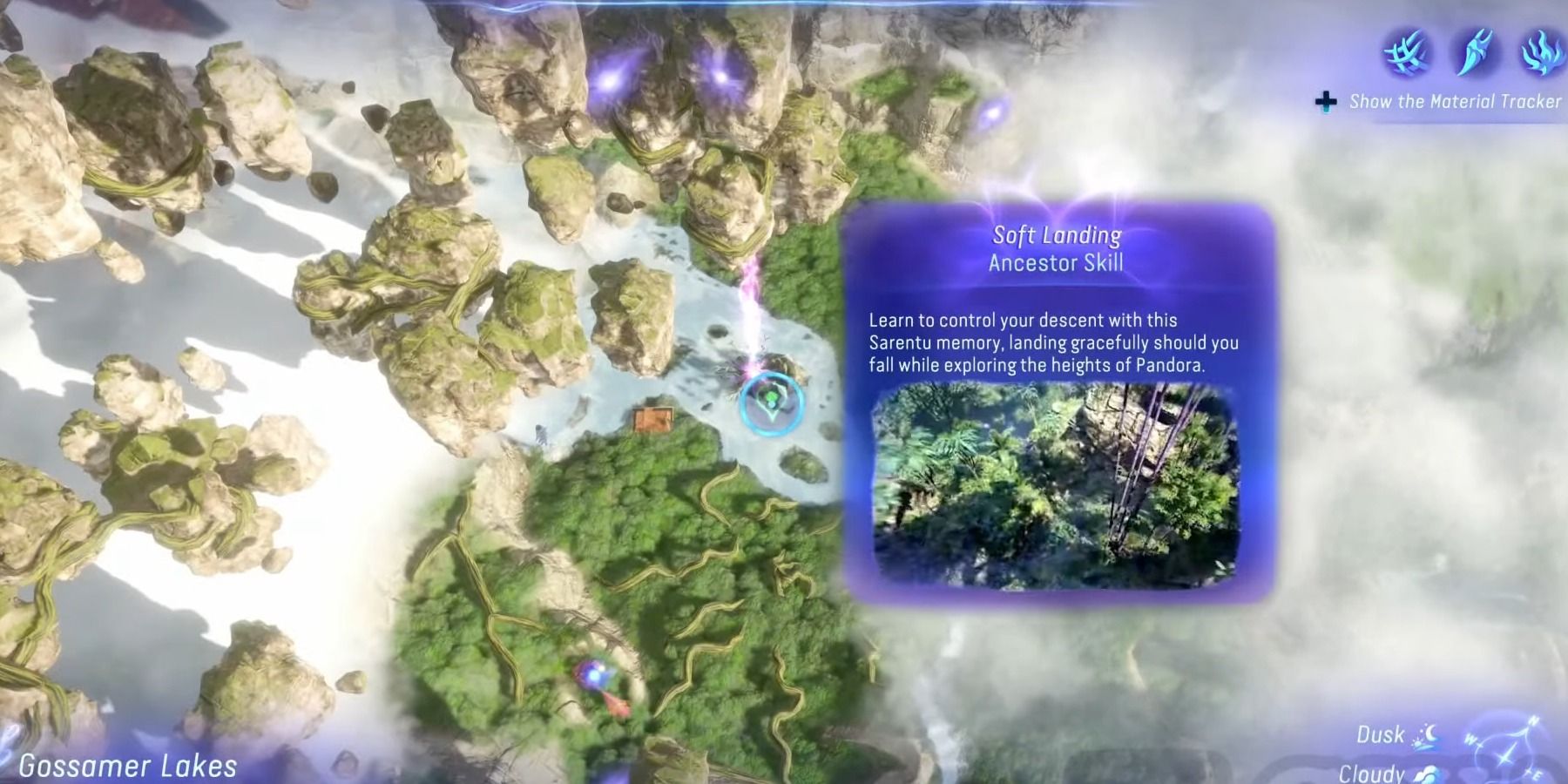 avatar frontiers of pandora soft landing skill map location