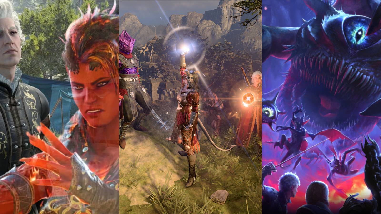 Baldur's Gate 3 Karlach And Astarion, Multiplayer Party, Honour Mode Beholder Screen