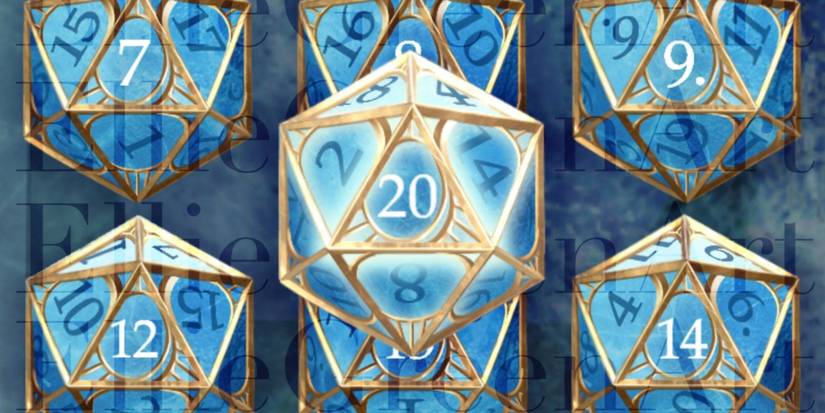 Baldur's Gate 3 dice with FFXIV aesthetic