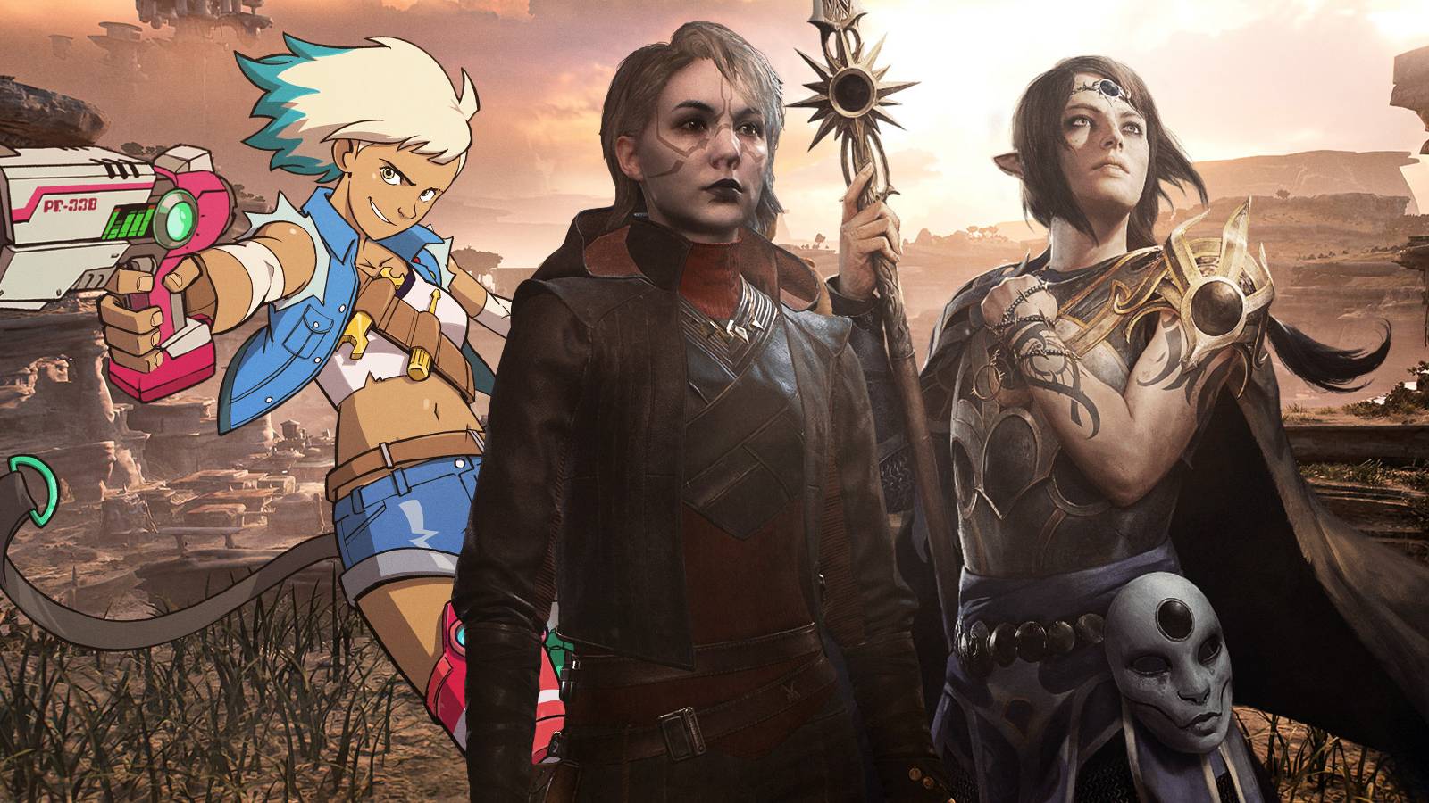 best-female-characters-2023-merrin-starwars-jedi-survivor-shadowheart-bg3-baldurs-gate-3-peppermint-hi-fi-rush-game-rant