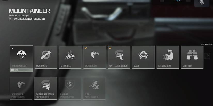 mountaineer perk mw3