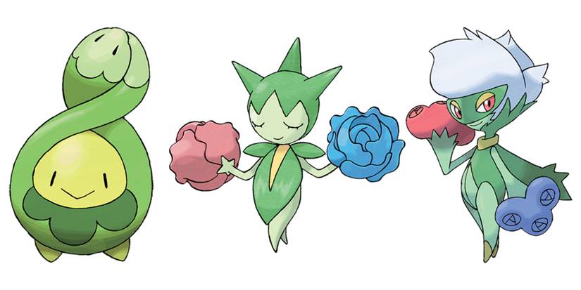 Budew, Roselia And Roserade Pokemon