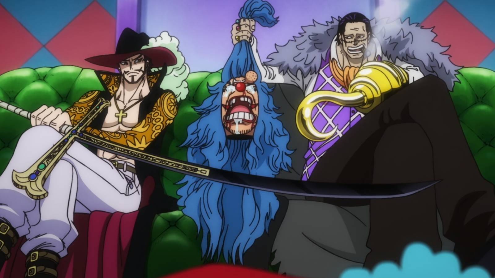 buggy mihawk and crocodile cross guild