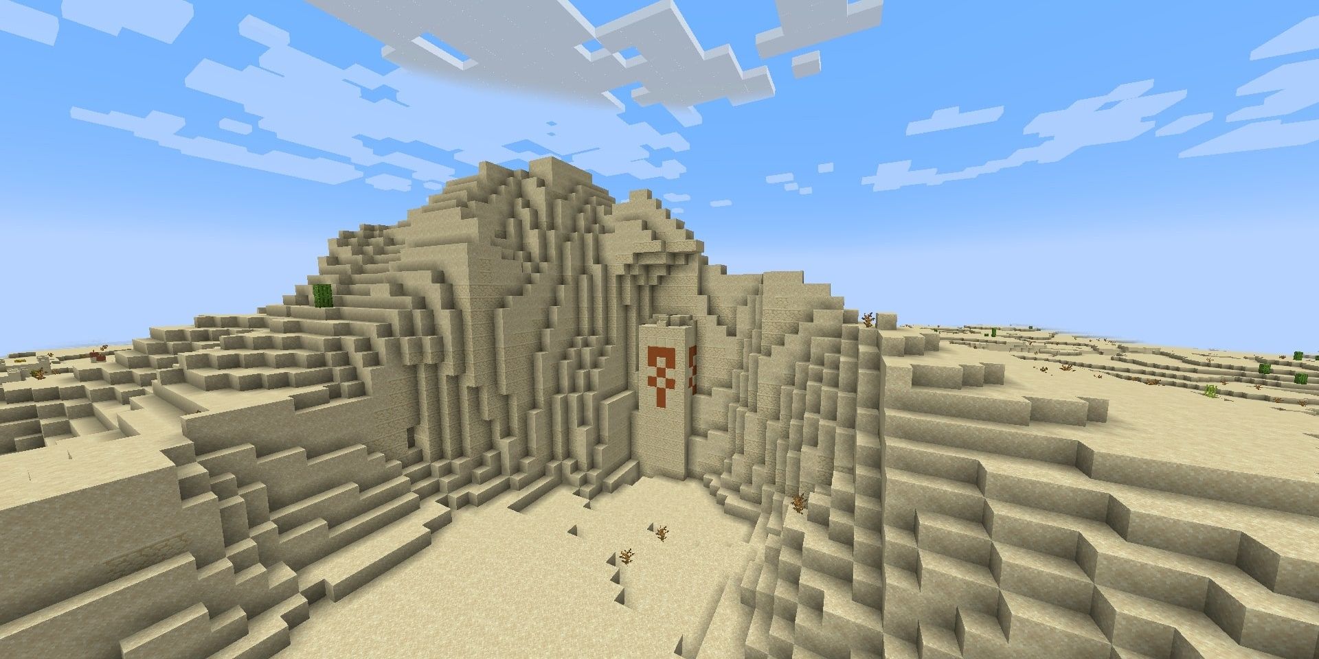 Desert biome with desert temple hidden