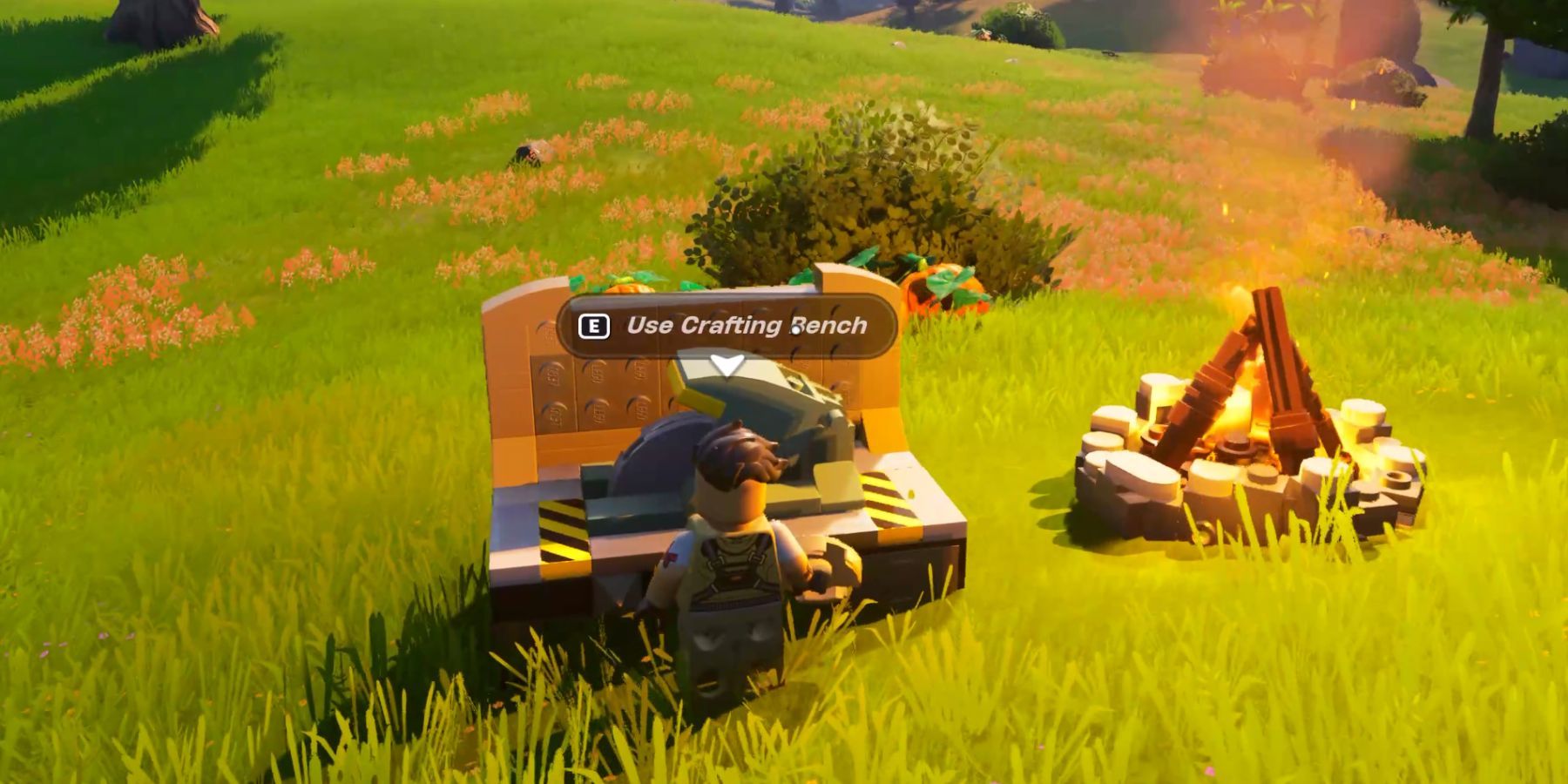 How to Build Campfire and Crafting Bench in Lego Fortnite