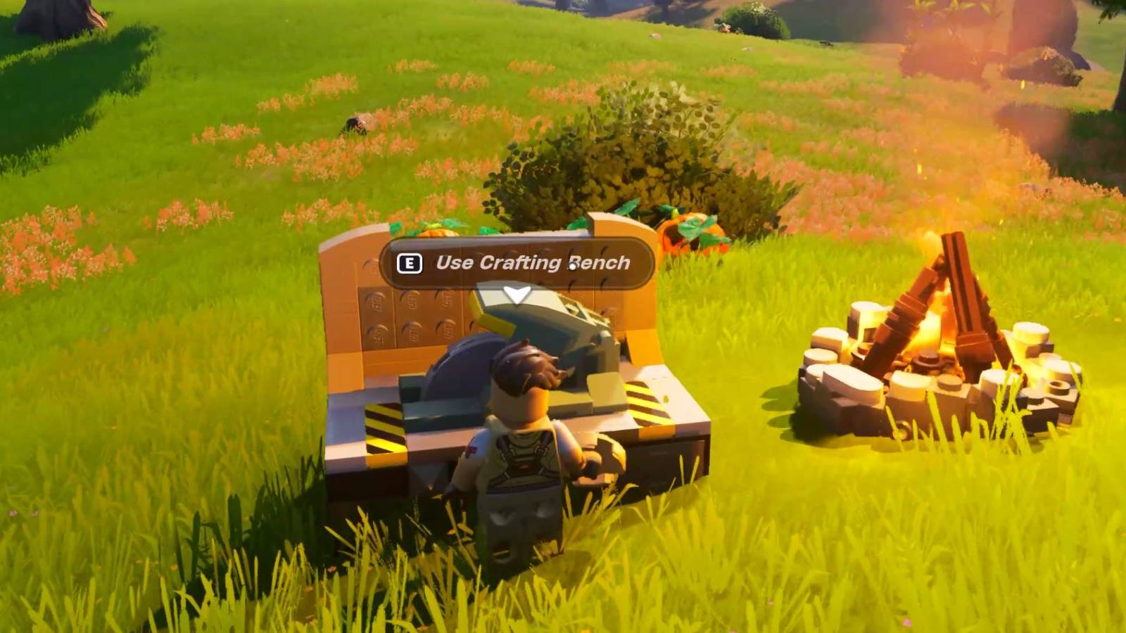 How to Build Campfire and Crafting Bench in Lego Fortnite