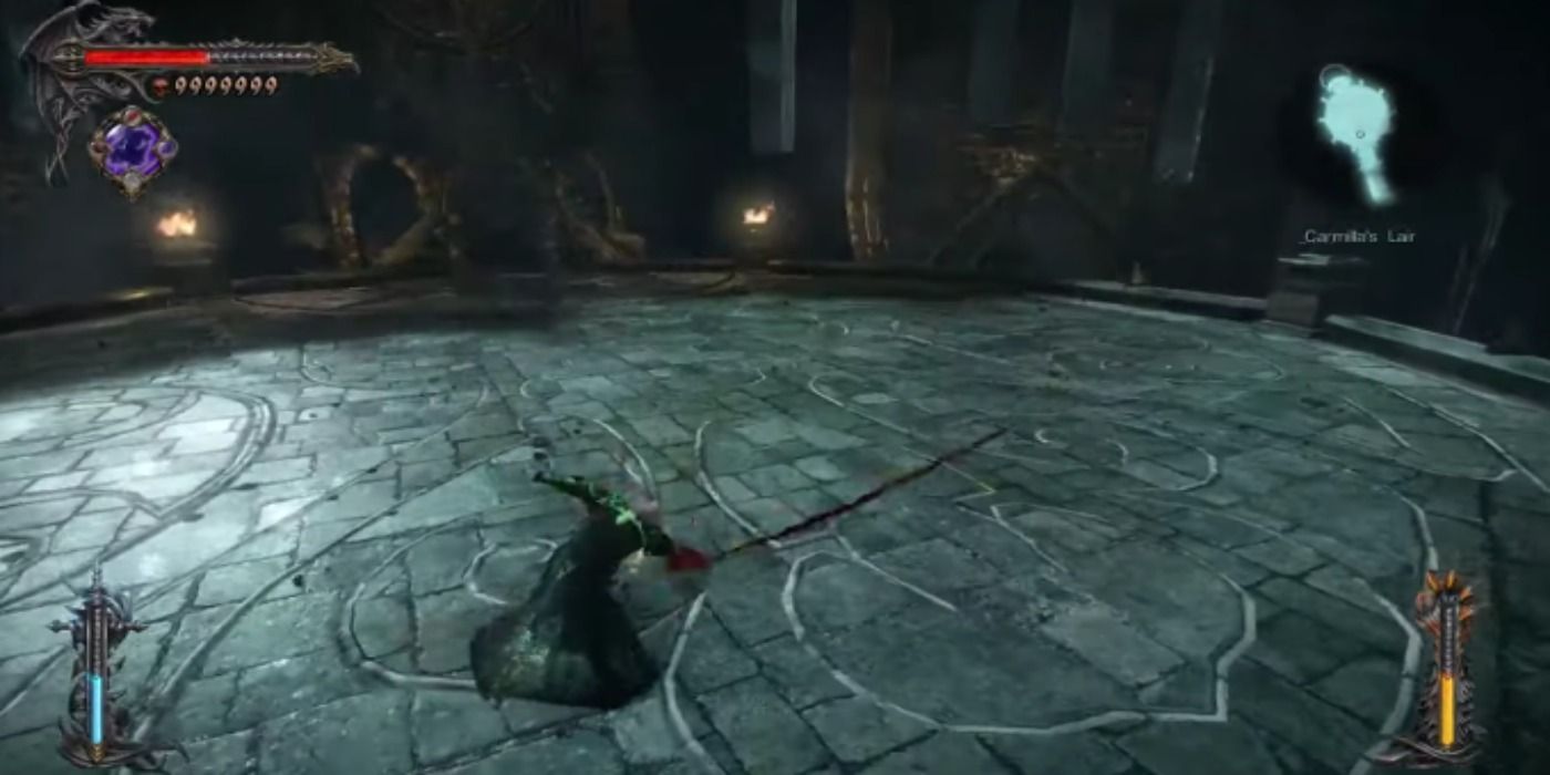 Castlevania Lords Of Shadow 2 protagonist wielding Shadow Whip