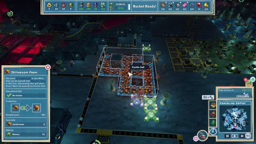 Completing the Rocket in SteamWorld Build Jetshrooms